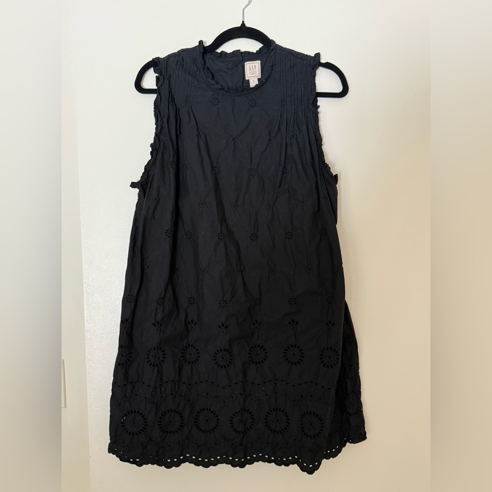 Gap x Doen Black Eyelet Mini Dress